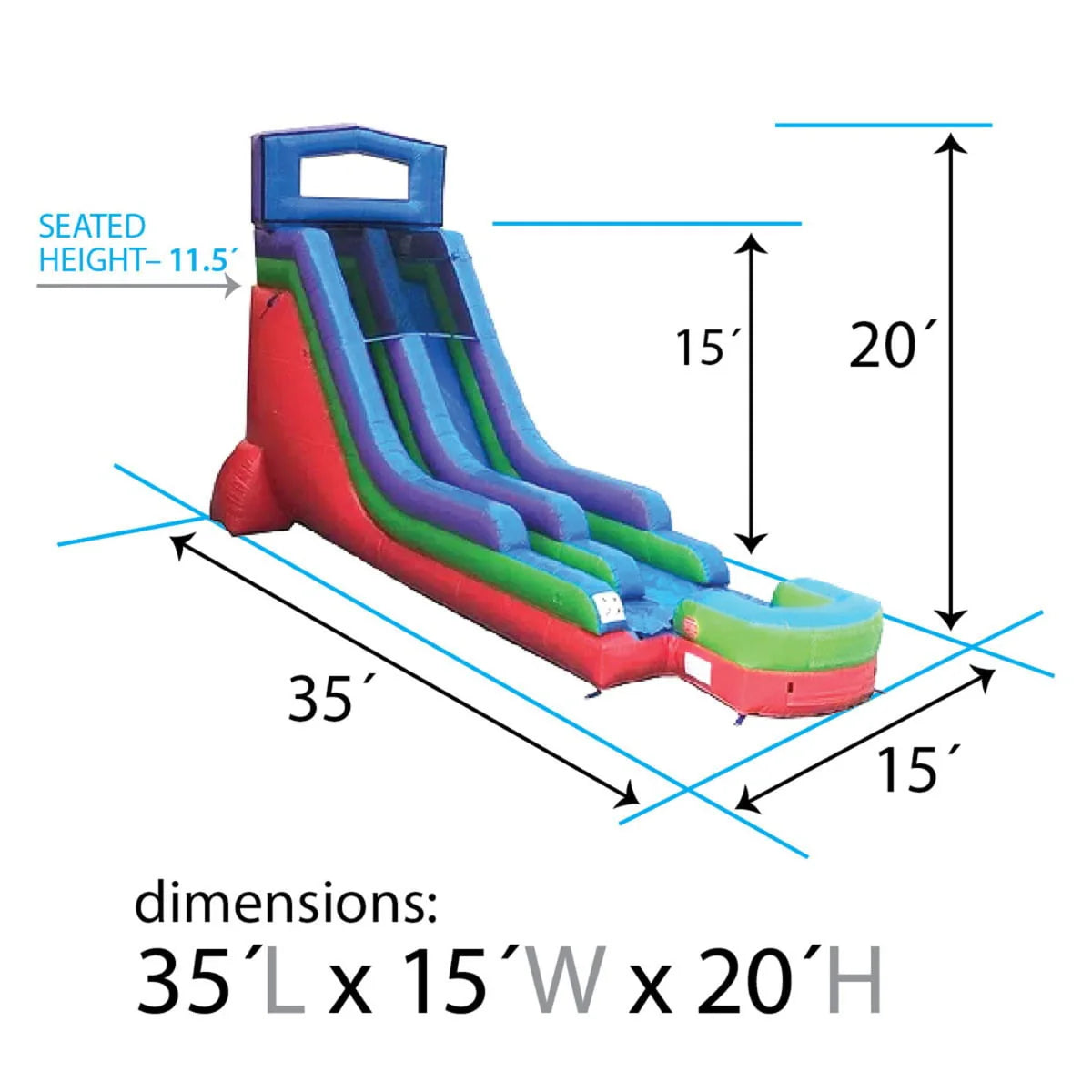 Inflatable Water Slide with Blower Y79932