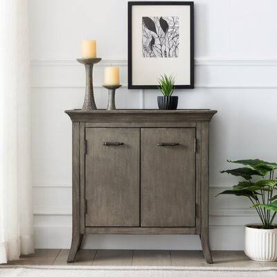 Smoke Gray-Wash 2 Door Accent Cabinet Z4801