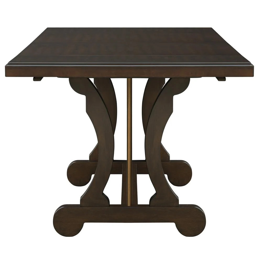 Brown Rectangle Extension Dining Table U1583