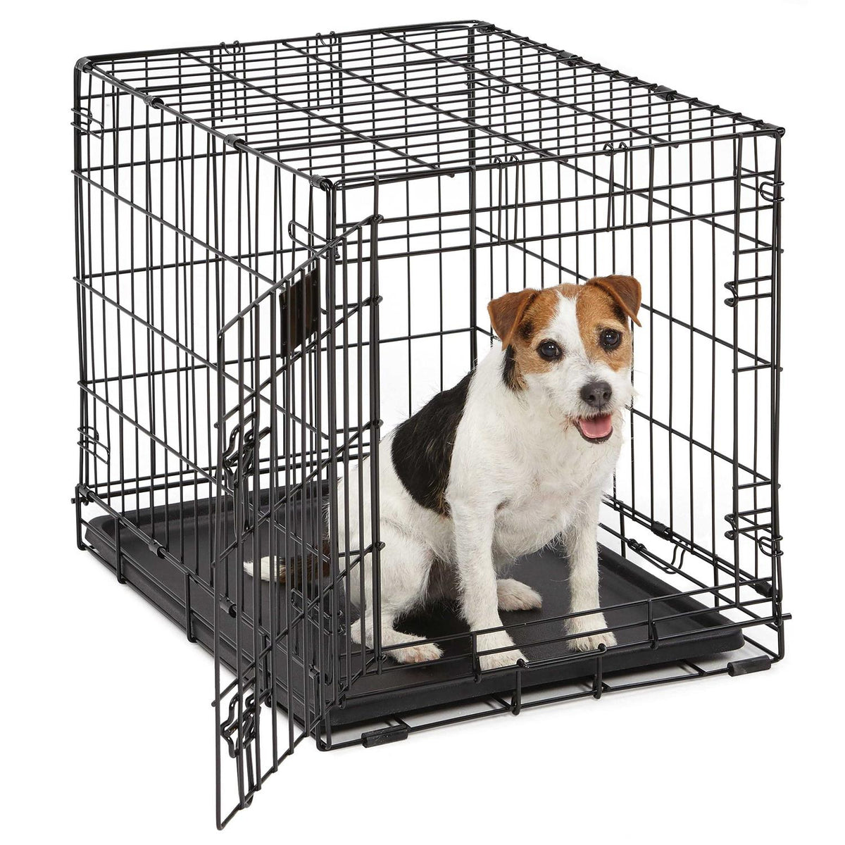 Black Single Door Dog Crate J75276
