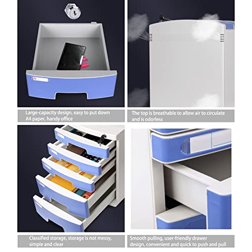 10 Layers Lockable Flat Blue File Cabinet X420295