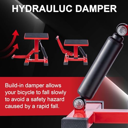 Adjustable Motorcycle Lift Stand with 450Lbs Capacity F728148