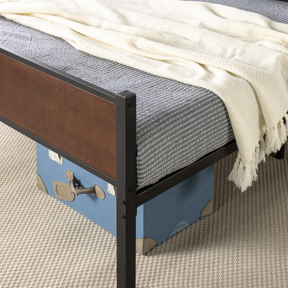 Queen Bamboo and Metal Platform Bed Frame R34983