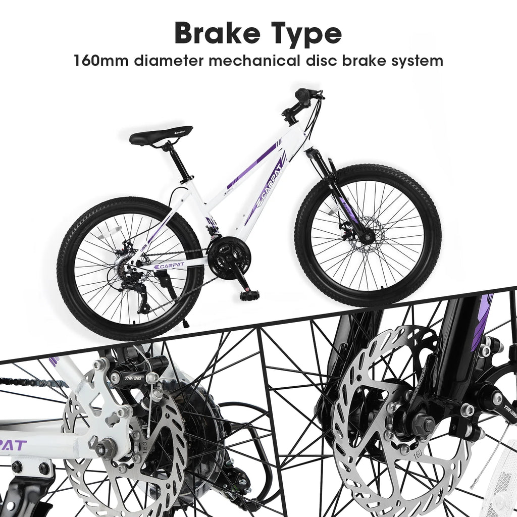 26 inch White Disc Brakes Mountain Bike J3102
