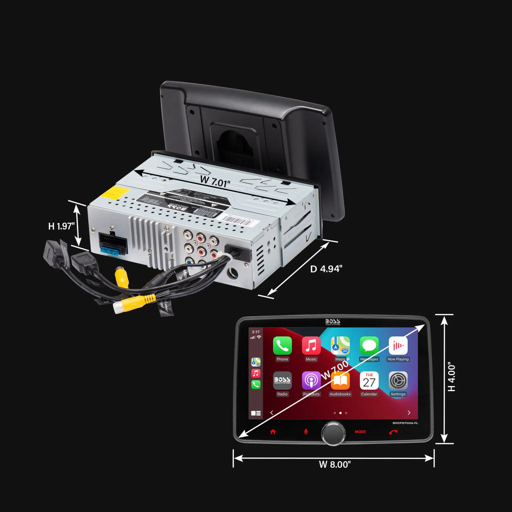 Single Din 7 Inch Touchscreen Car Stereo with Apple CarPlay Android Auto Bluetooth A28603