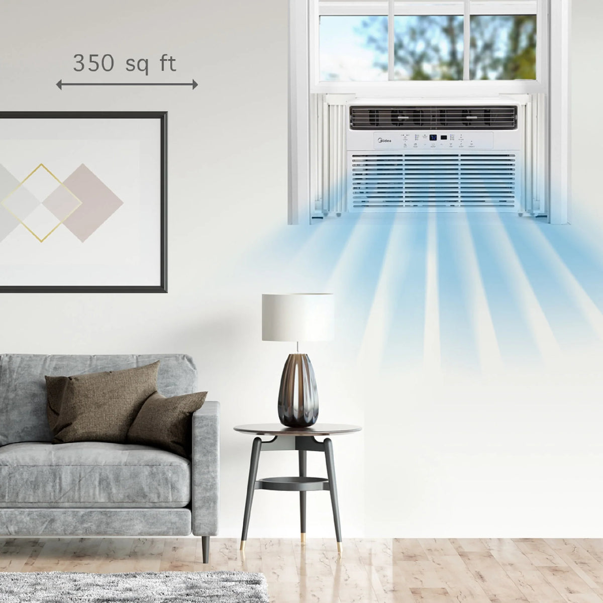 12,000 BTU 115V Smart Window Air Conditioner with Remote, White W302705