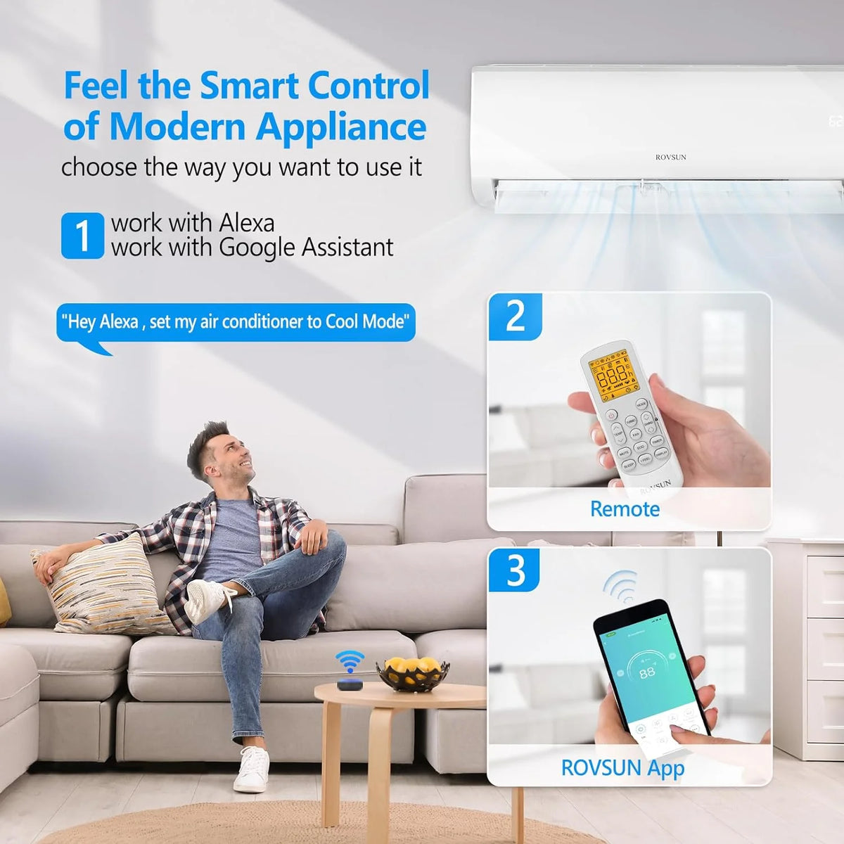 3 Zone 27000 BTU WIFI Mini Split AC/Heating System X4544