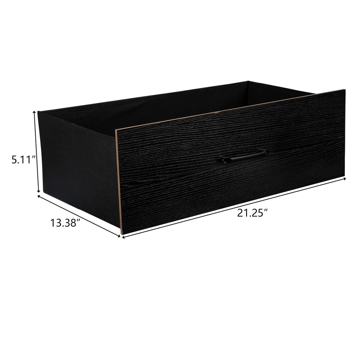 Black 4 Drawer Wood Dresser S442