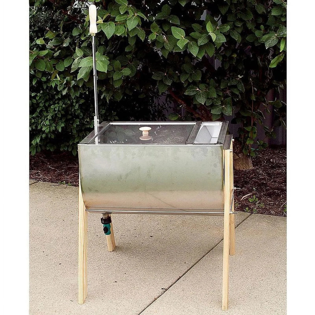 15 Gallon Laundry Agitator Hand Washer Tub and Wringer with Wooden Legs H8737