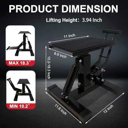 Adjustable Motorcycle Lift Stand with 450Lbs Capacity F728148