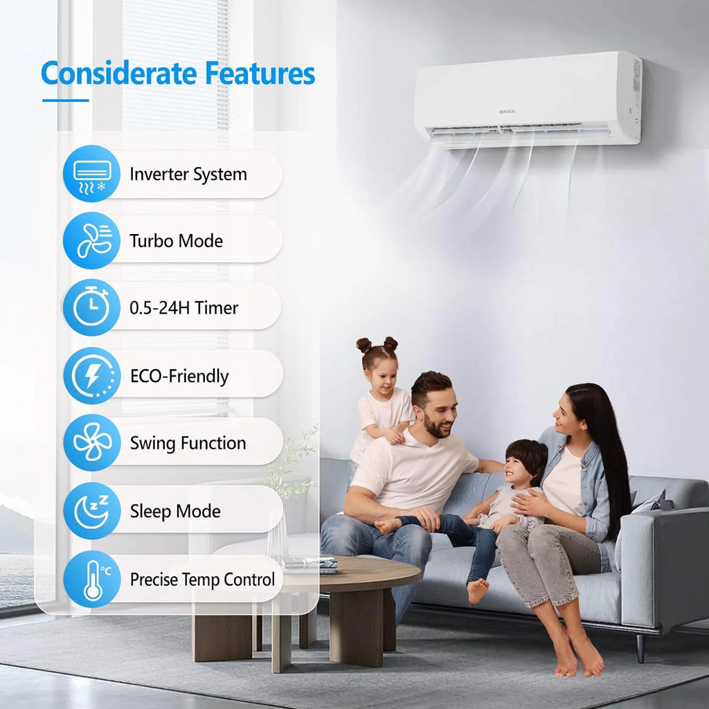 3 Zone 27000 BTU WIFI Mini Split AC/Heating System X4544