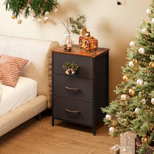 Black 3 Drawer Dresser I13796