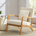 Mid Century Modern Linen Upholstered Accent Chair H365