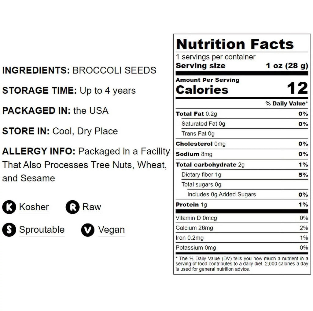 Broccoli Sprouting Seeds, 10 Pounds U954738