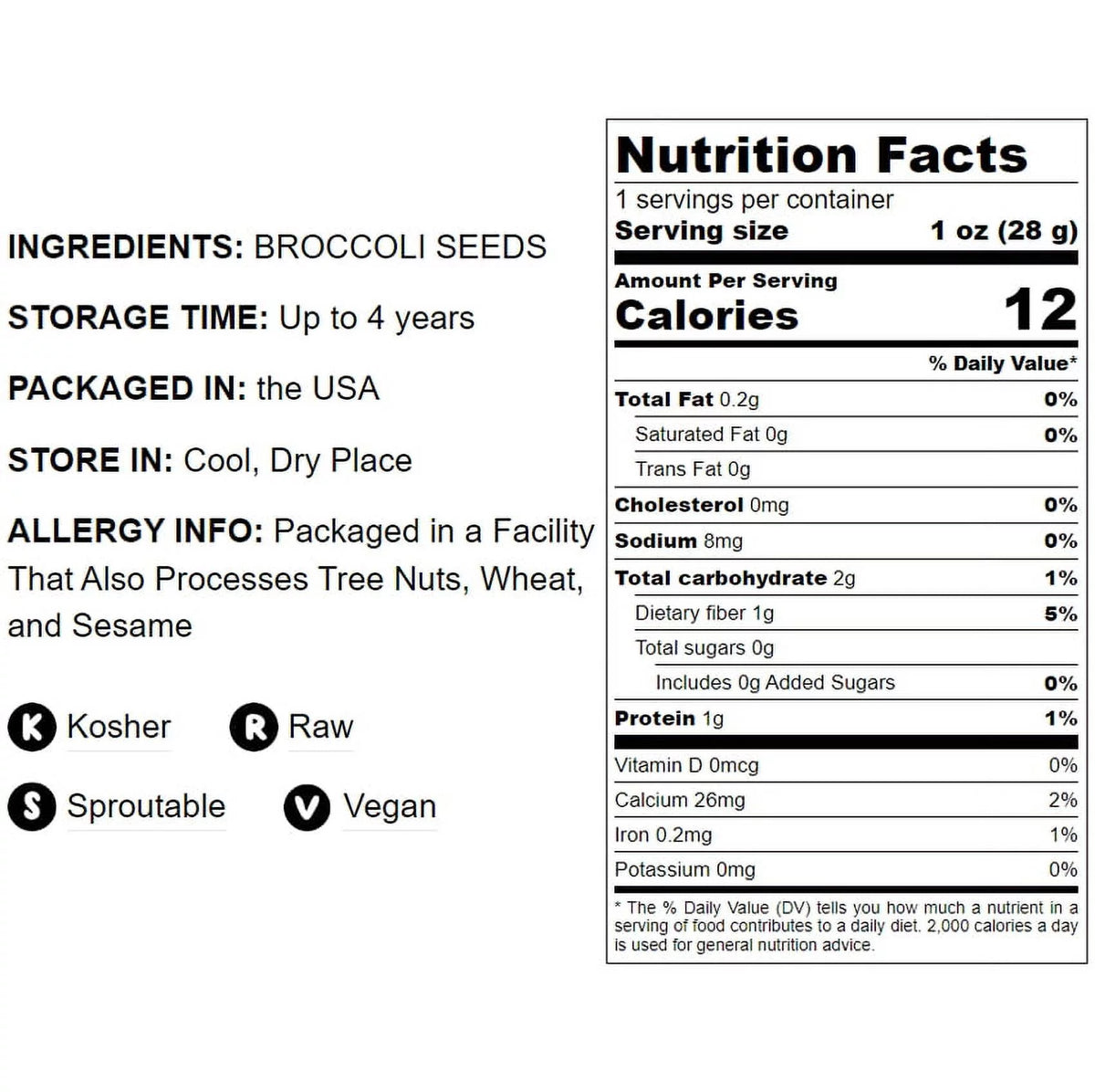 Broccoli Sprouting Seeds, 10 Pounds U954738