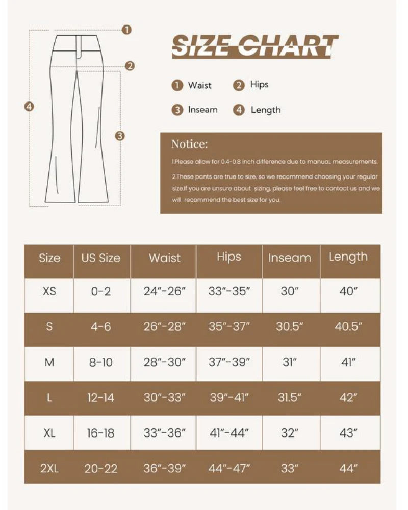 High Waist Bootcut Stretch Trousers K740589