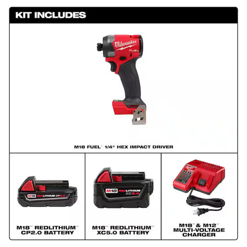 18V Brushless Cordless 1/4 in. Hex Impact Driver with Battery and Charger T15083