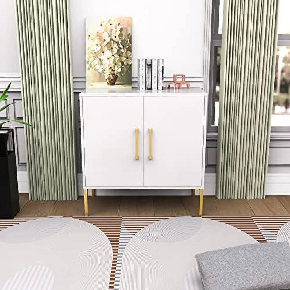 White Free Standing Cabinet with Doors Z259