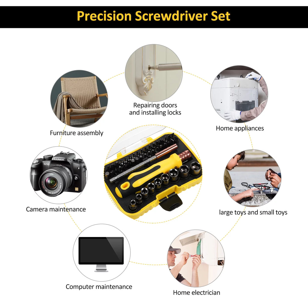 Socket Wrench Screwdriver Set Multi-Bit Tool Kit B16789