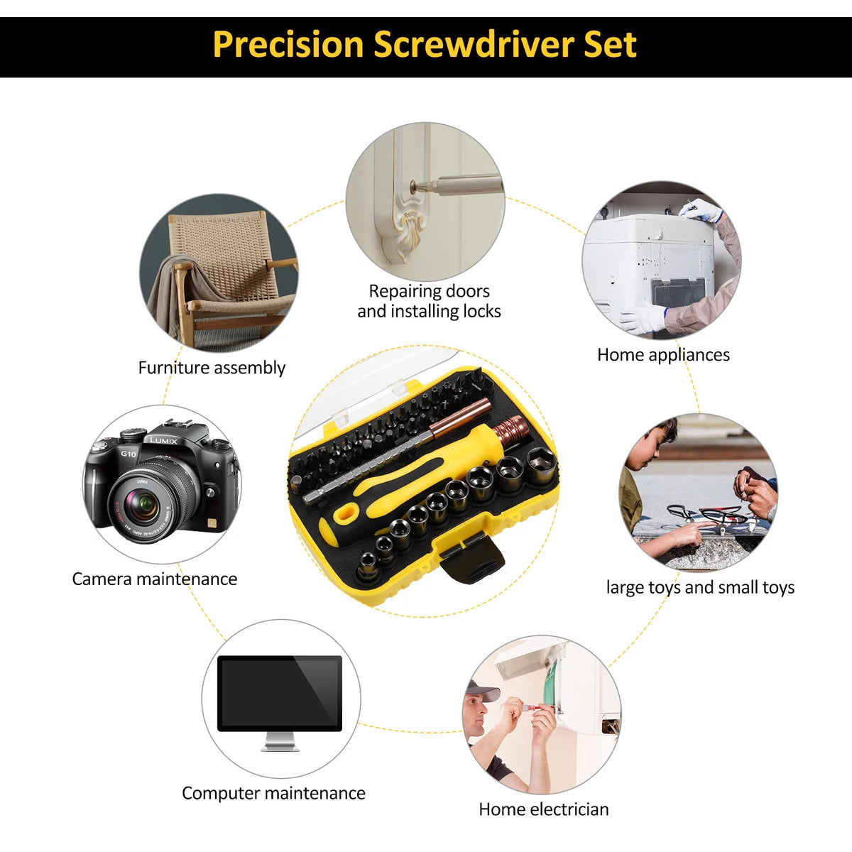 Socket Wrench Screwdriver Set Multi-Bit Tool Kit B16789