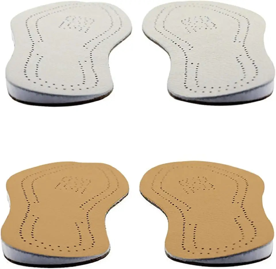 2 Pairs Leather Orthopedic Insoles Heel Inserts Shoe Wedge (35-36) C26212