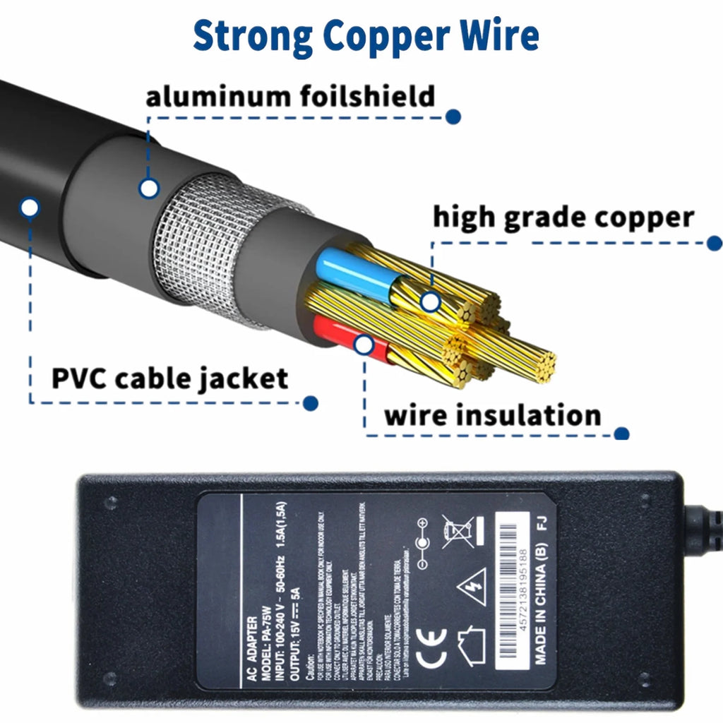 Compatible AC / DC Adapter Replacement 12V DC Power Supply Cord Cable Charger A1827