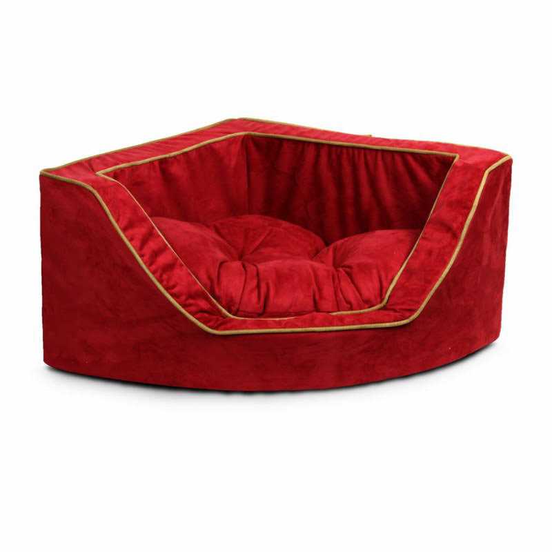 Overstuffed Corner Dog Bed L3866