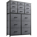 Charcoal Black 14 Drawer Tall Dresser H59787