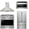 36 Gas Range, Range Hood, Refrigerator and Microwave J669907