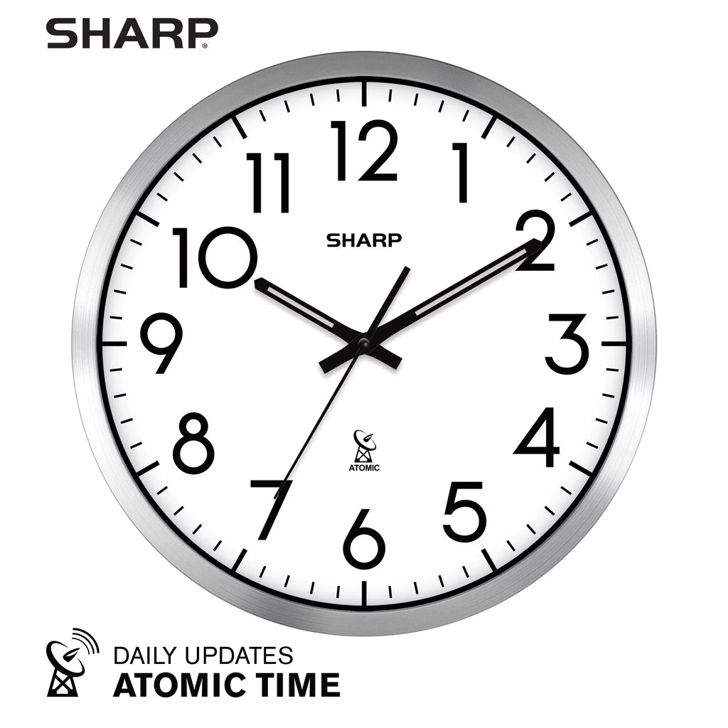 Silver Brushed Finish 12" Wall Clock A696576