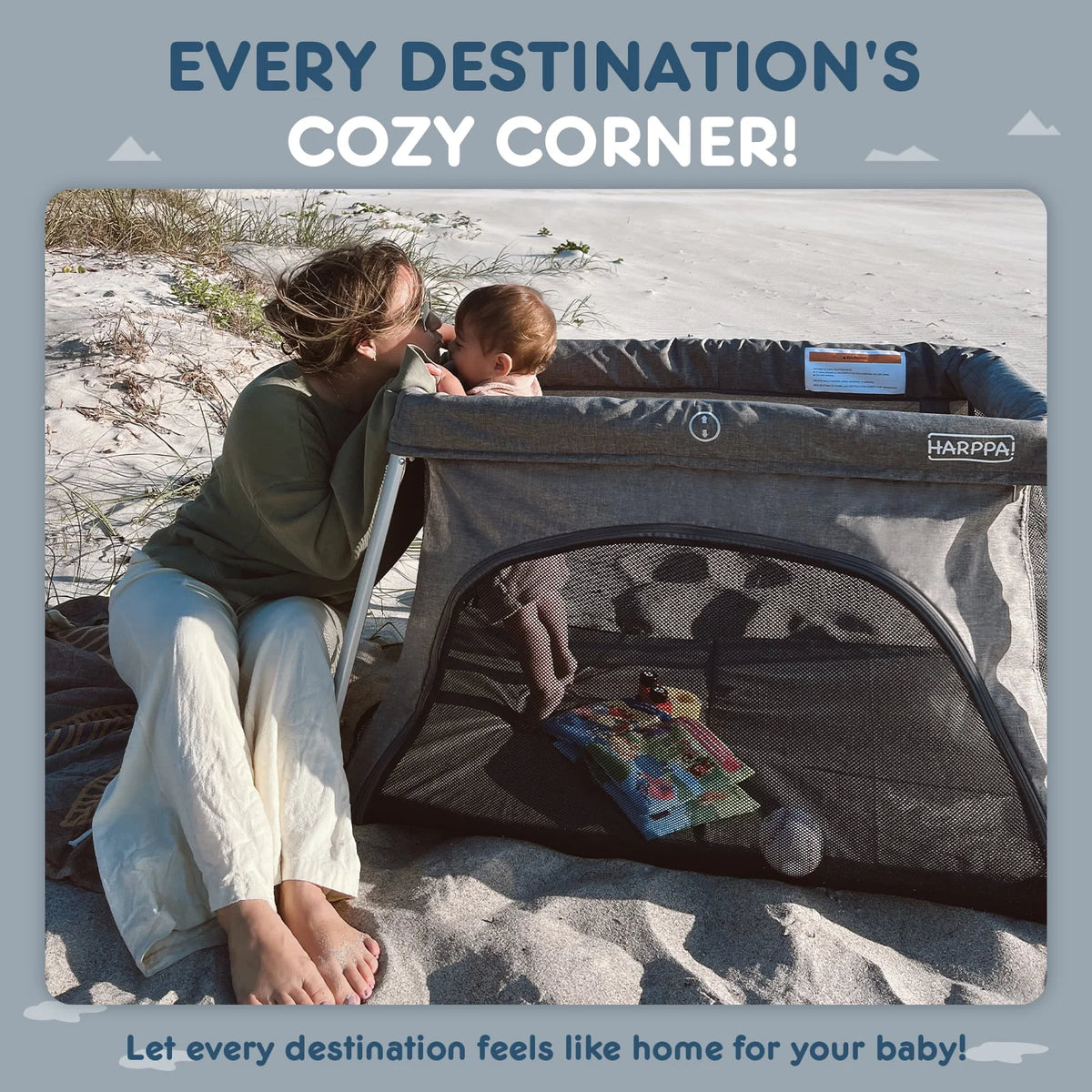 Portable Foldable Travel Crib with Mattress K931040