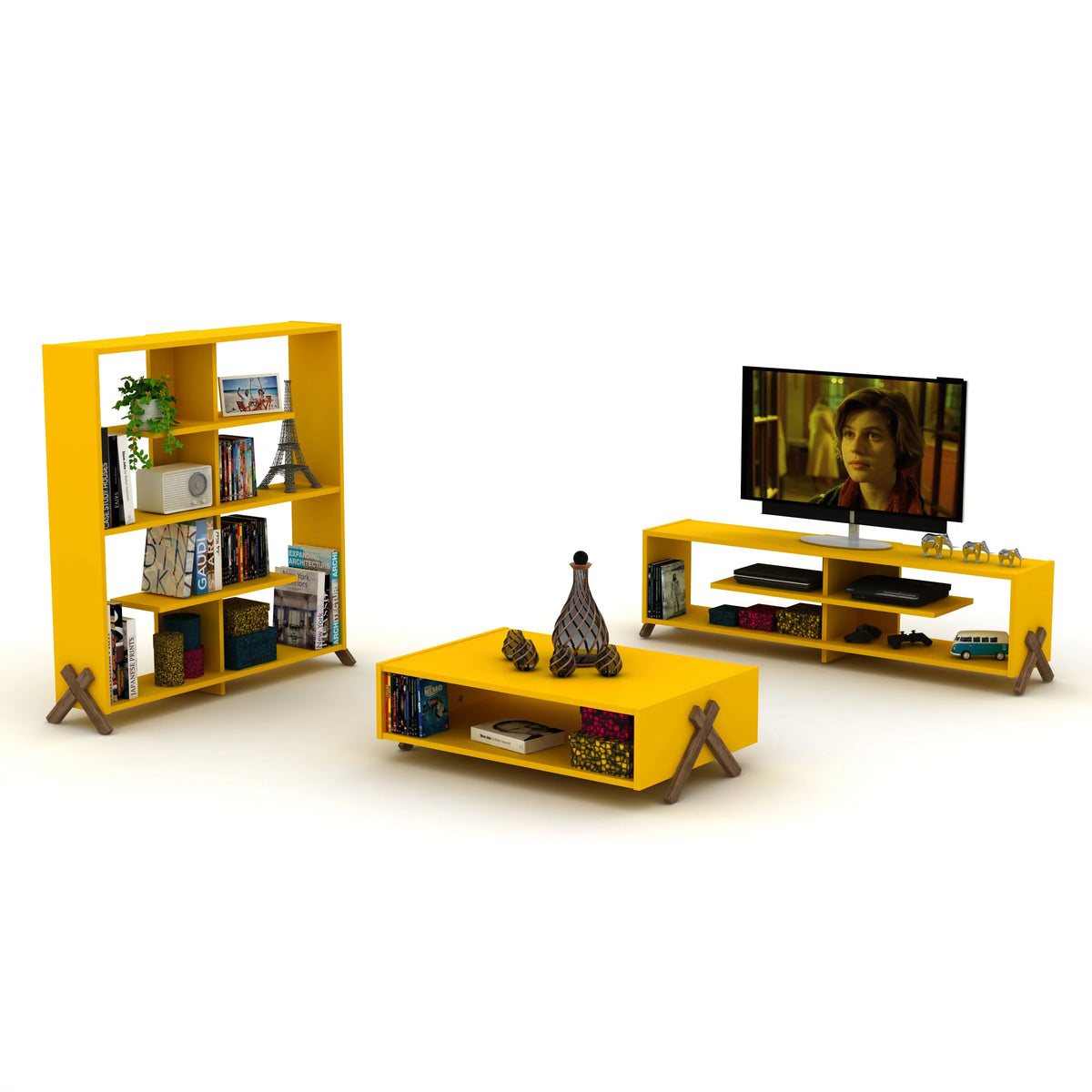 4 Tier Wood Bookshelf S239573