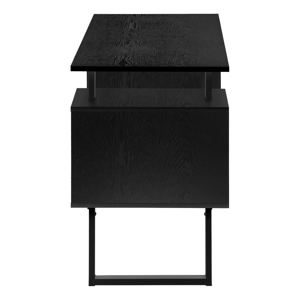 Black 48"L Computer Desk with Storage G679