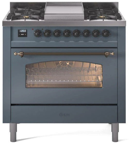 Blue Grey Dual Fuel Propane Gas Range P70168