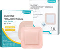 Silicone Super Absorbent Wound Dressings & Ultra Soft Silicone Foam Dressing 4"x4" V267