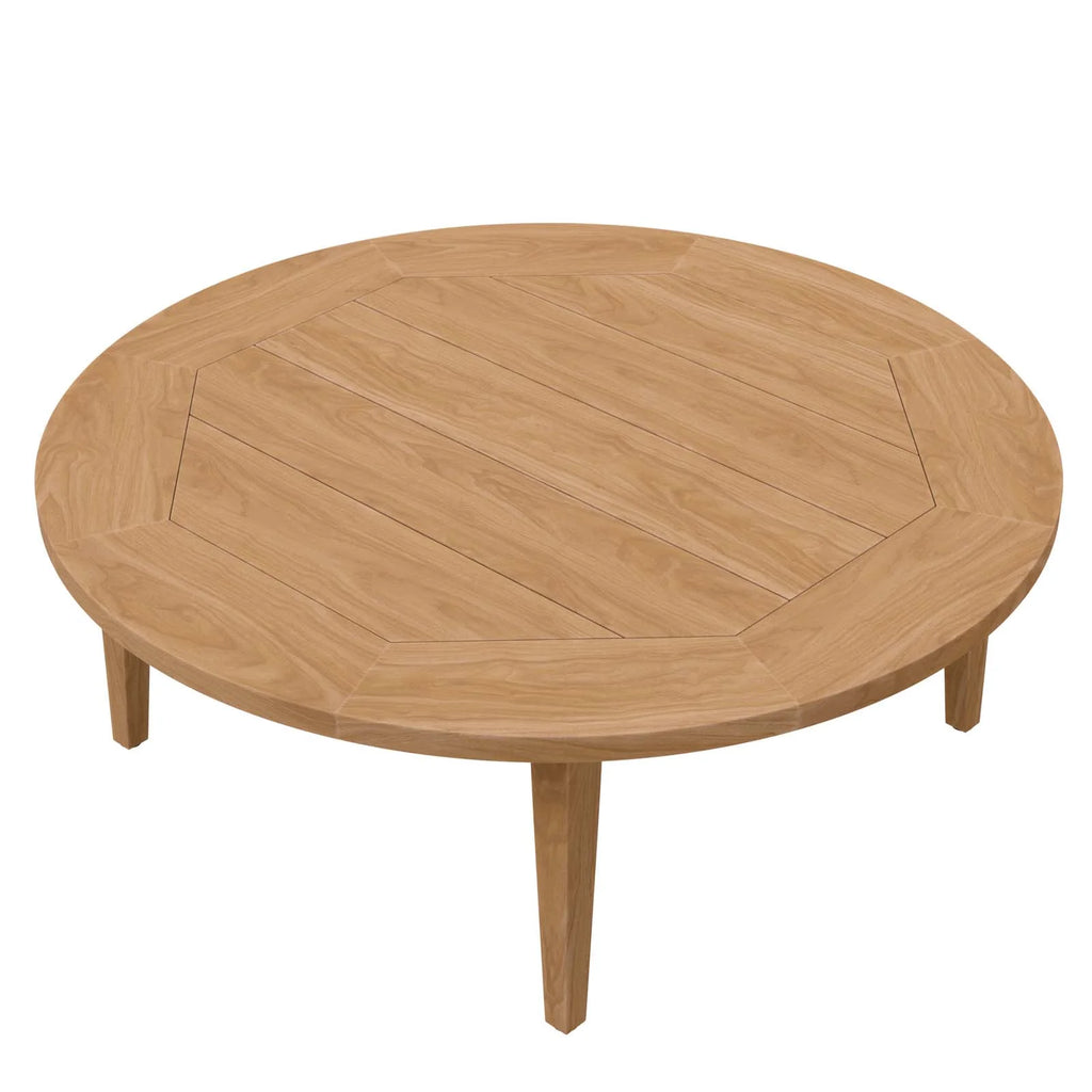 Round Teak Wood Coffee Table J103441