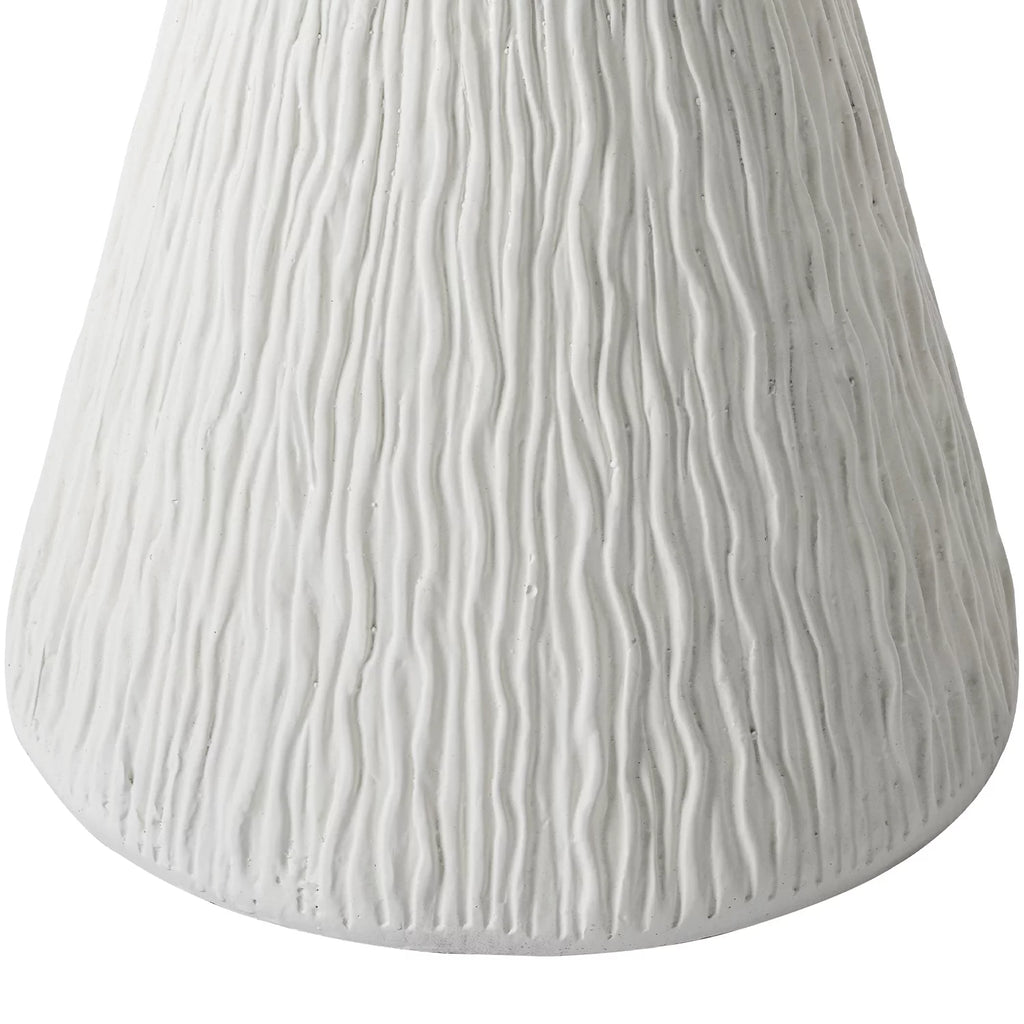 White Round Concrete Side Table T22492