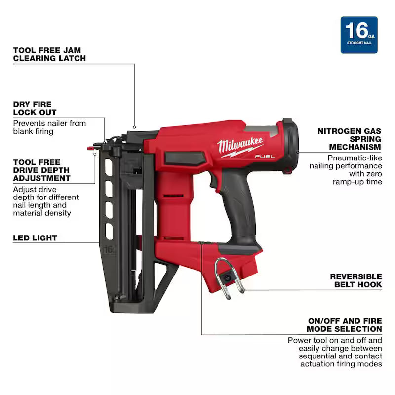 18-Volt Lithium-Ion Brushless Cordless 16-Gauge Straight Finish Nailer D62623
