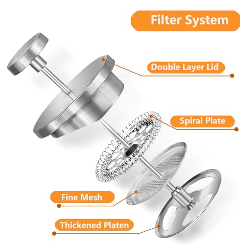 600ml Double-Wall Insulated Stainless Steel French Press B475592
