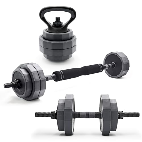 66 lb Adjustable Dumbbell, Barbell & Kettlebell Weight Set X5079