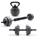 66 lb Adjustable Dumbbell, Barbell & Kettlebell Weight Set X5079