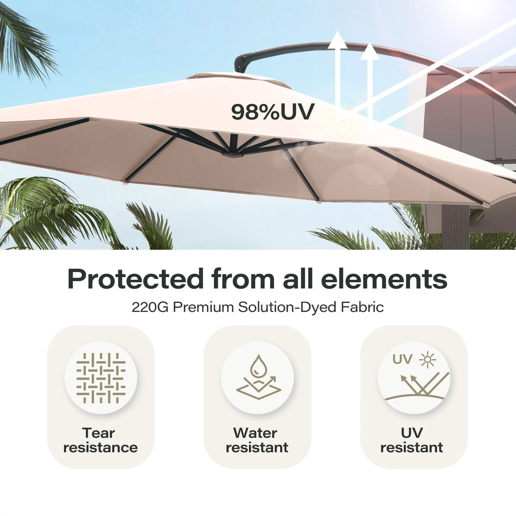 11FT Patio Umbrella with Base M2739