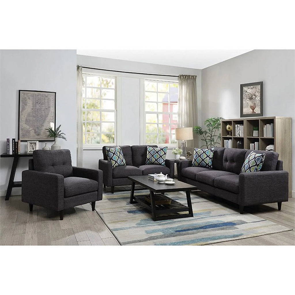 Grey 3-piece Living Room Set A6755