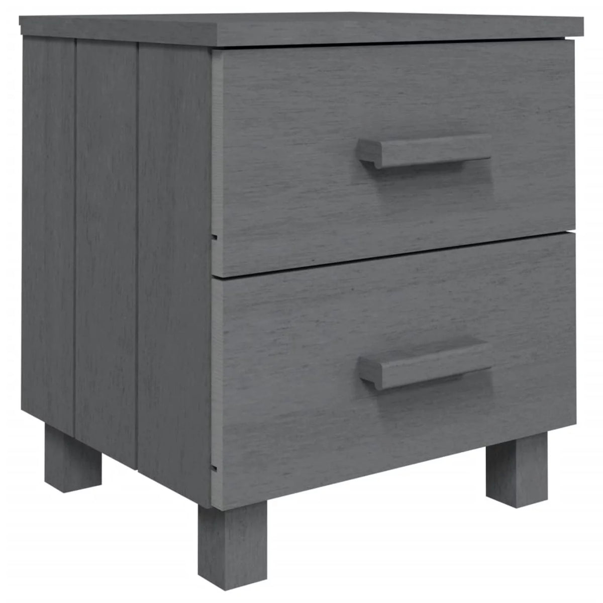 2 Piece Pine Wood Bedside Cabinets with Storage Drawers E236508