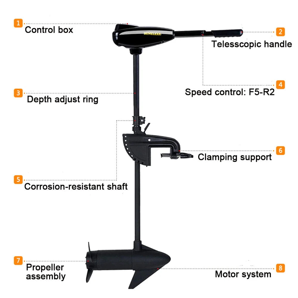 12V 58LBS Thrust Electric Trolling Motor O475