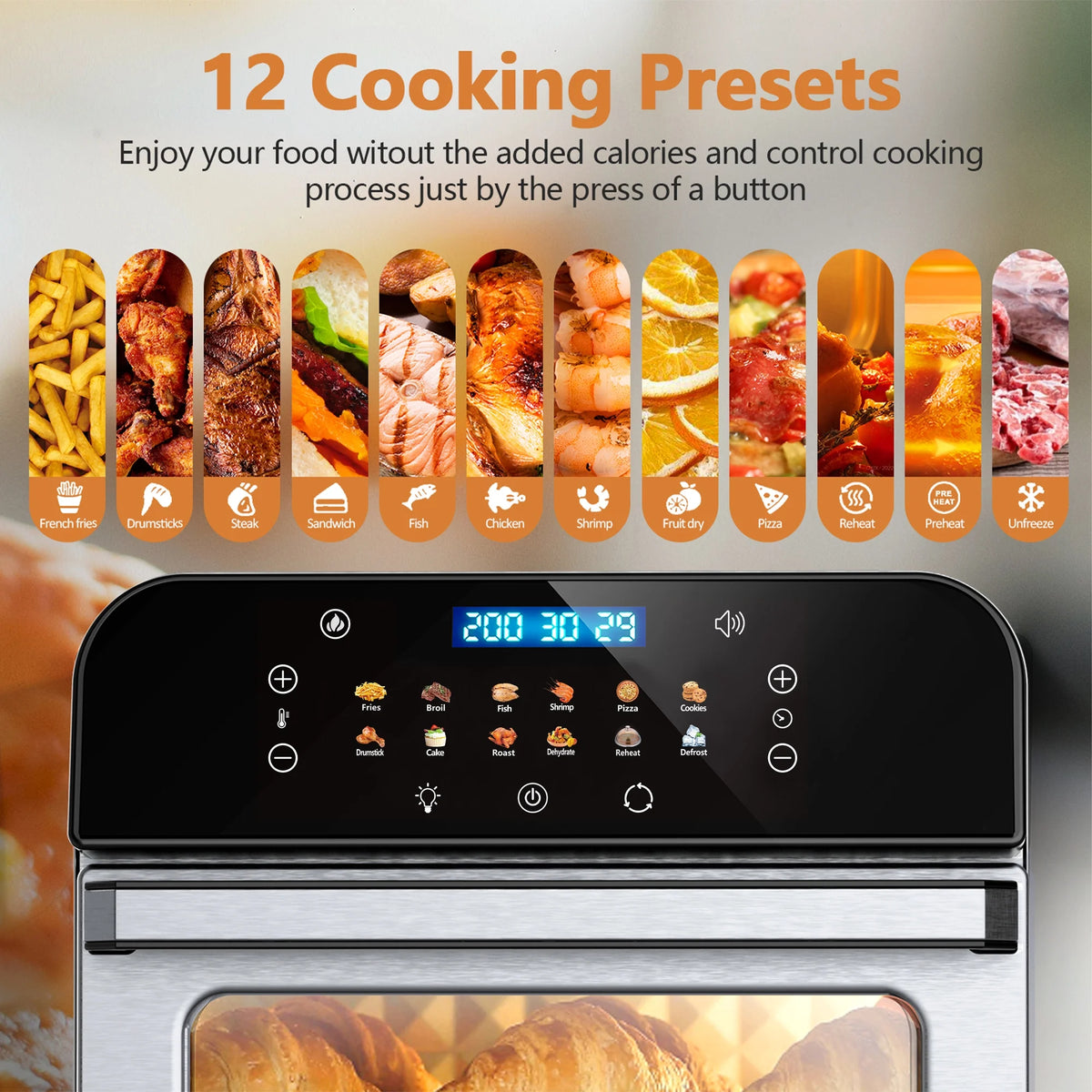 12QT Touchscreen Air Fryer Oven B1452