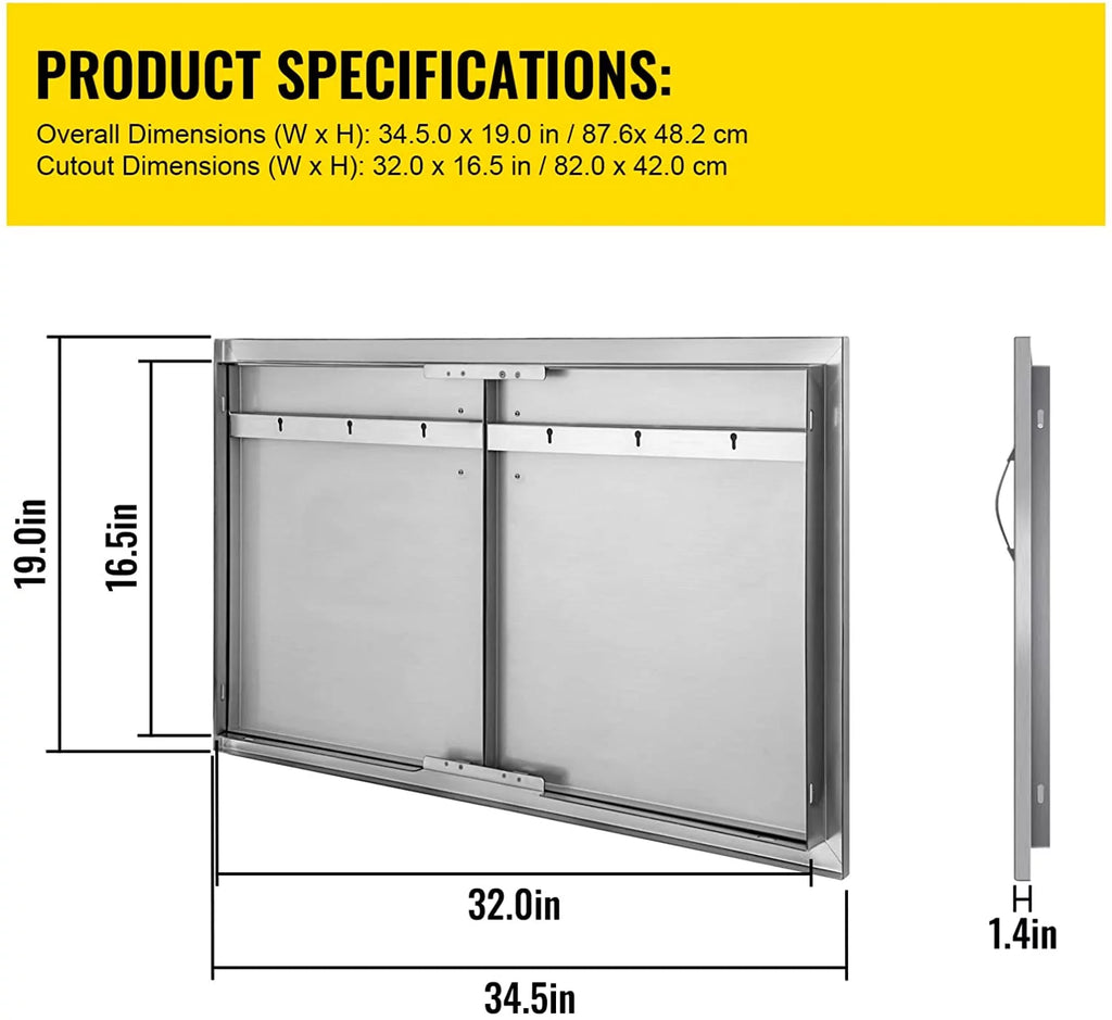 Stainless Steel Double Door L80209