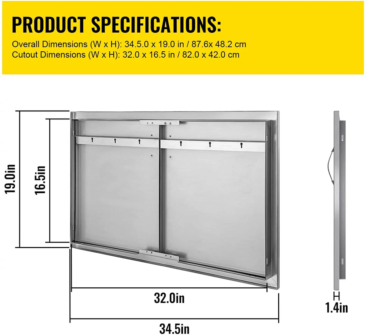 Stainless Steel Double Door L80209