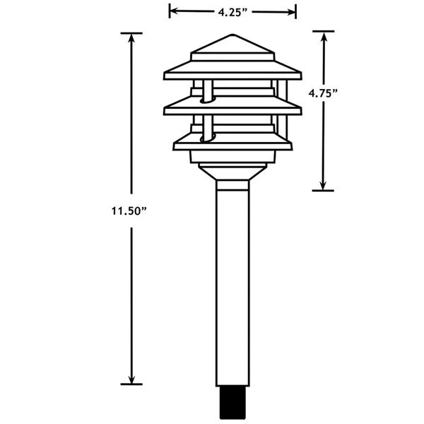 3-Tier Brass Path Light P430401
