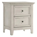 White 2 Drawer Wood Nightstand R180595